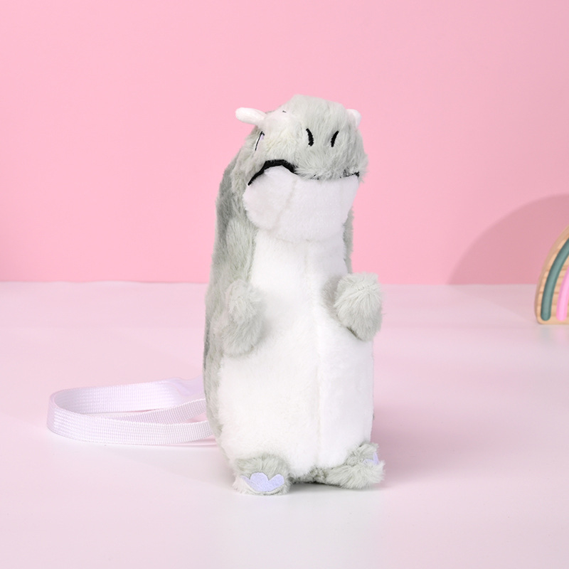 Armas tikandiga dinosauruskott, armas plush-mänguasja seljakott, uus stiil, topeltõlaga kott, unisex haaramismasinaga nukk, topeltõlaga seljakott