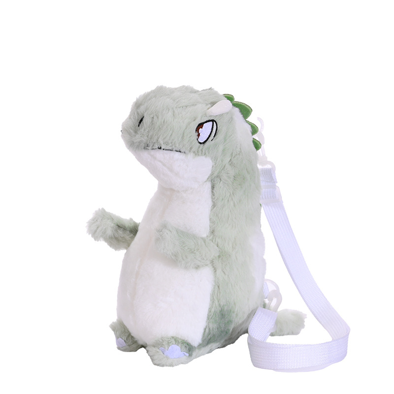 Armas tikandiga dinosauruskott, armas plush-mänguasja seljakott, uus stiil, topeltõlaga kott, unisex haaramismasinaga nukk, topeltõlaga seljakott