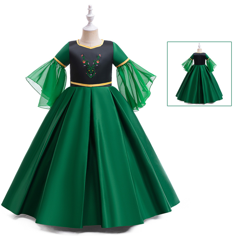 Фестивален костюм за косплей за момичета, аниме, Замръзналото кралство, косплей, Анна, принцеса Елза, рокля