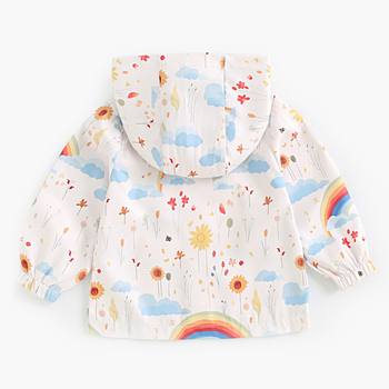 Παιδικό παλτό Φθινόπωρο και Χειμώνας Παιδικό αντιανεμικό παλτό με κουκούλα Βρεφικό μπλουζάκι με κινούμενα σχέδια και ουράνιο τόξο Άνοιξη και Φθινόπωρο Έξοδος