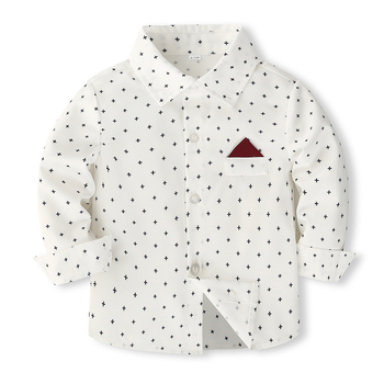 Φόρεμα αγοριών για άνδρες σε ευρωπαϊκό και αμερικανικό στιλ, παιδικά ρούχα, άνοιξη 2024, παιδικό πουκάμισο με μακριά μανίκια, ρούχα για επιδόσεις, κοστούμι με τιράντες