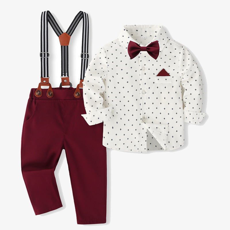 Chlapčenské pánske šaty v európskom a americkom štýle, detské oblečenie, jar 2024, nové detské tričko s dlhým rukávom, výkonnostné oblečenie, traky