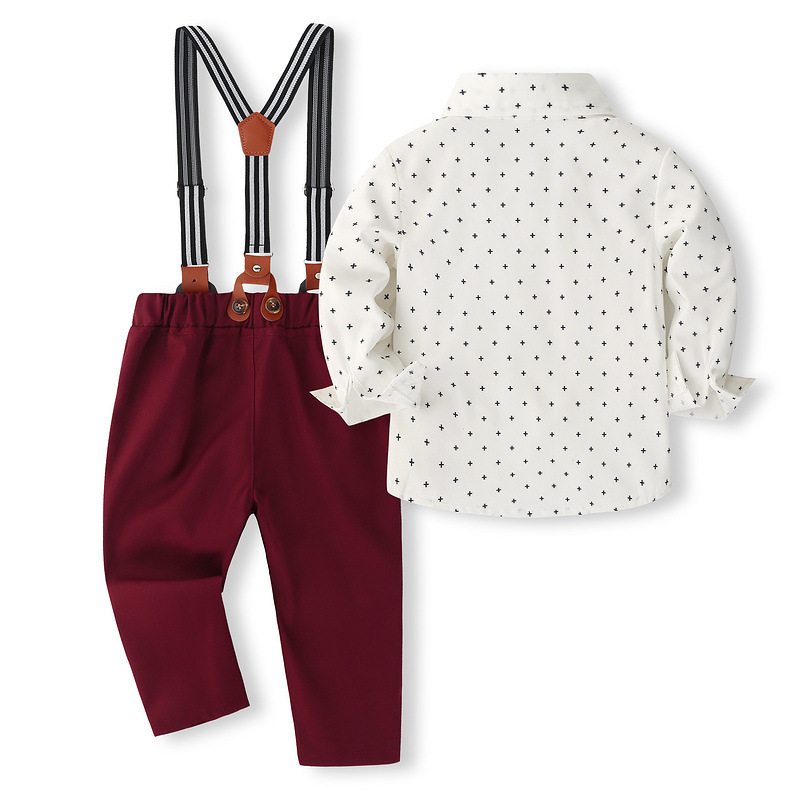 Chlapčenské pánske šaty v európskom a americkom štýle, detské oblečenie, jar 2024, nové detské tričko s dlhým rukávom, výkonnostné oblečenie, traky