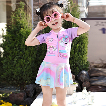 Παιδικό μαγιό για κοριτσάκι 2024 νέο ολόσωμο φόρεμα με φερμουάρ γλυκιά πριγκίπισσα στυλ επαγγελματικό ταξίδι