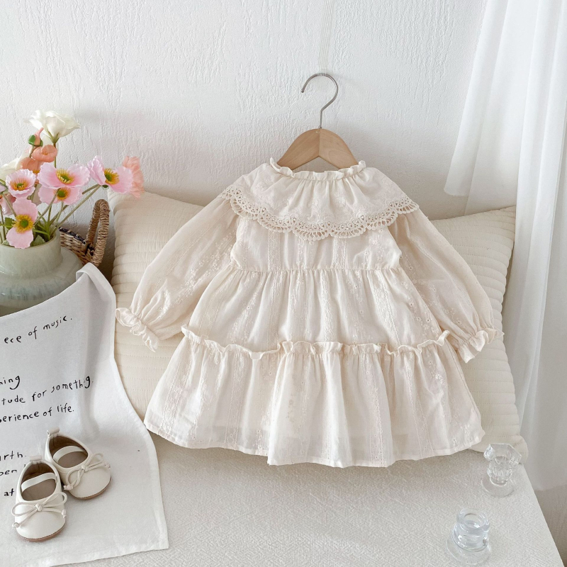 Dievčenské šaty Detské šaty Jarné a jesenné sukne Dievčenské jarné oblečenie v západnom štýle Kórejské princeznovské šaty