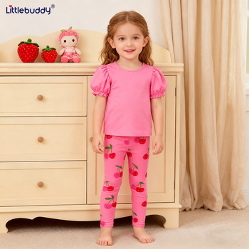 Piiriülesed Littlebuddy Euroopa ja Ameerika stiilis tüdrukute retuusid kevadeks ja sügiseks, uue stiiliga kirsimustrid, õhukesed retuusid