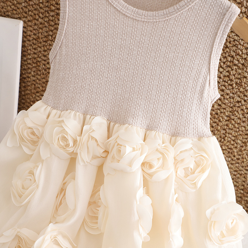 Dvodijelna haljina za djevojčice Dječja suknja za djevojčice Moderna jesenska haljina za djevojčice Dječja haljina bez rukava