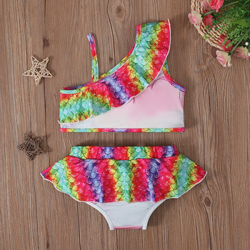 Ευρωπαϊκό και αμερικανικό παιδικό μαγιό εξωτερικού εμπορίου καλοκαιρινό με μοτίβο ψαριών, μαγιό για κορίτσια με χωριστά μαγιό