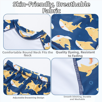 Παιδικό μαγιό με σχέδιο δελφινιού σε χώρισμα, μεσαίου και μεγάλου μεγέθους για αγόρια. Βρεφικό μαγιό σε απόθεμα.