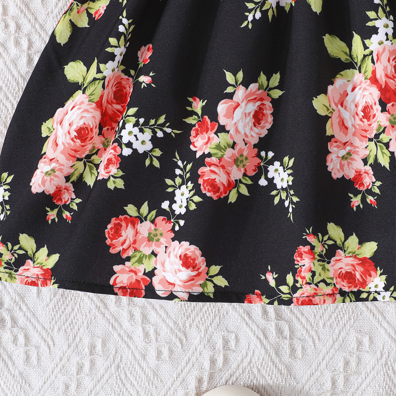 Slatka djevojčica s mašnom, ukrasna cvjetna haljina s turbanom, europski i američki prekogranični ljetni novi stil 2025.