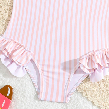 Νέο παιδικό ολόσωμο μαγιό 2025, παιδικό καλοκαιρινό ολόσωμο μαγιό εξωτερικού εμπορίου για κορίτσια, με ριγέ σχέδιο, για κορίτσια