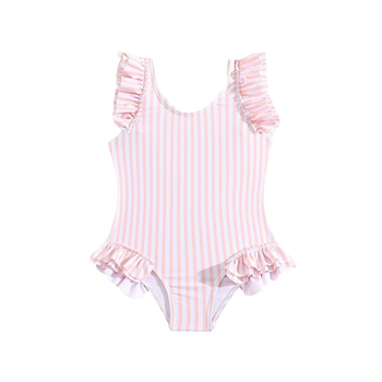 Νέο παιδικό ολόσωμο μαγιό 2025, παιδικό καλοκαιρινό ολόσωμο μαγιό εξωτερικού εμπορίου για κορίτσια, με ριγέ σχέδιο, για κορίτσια