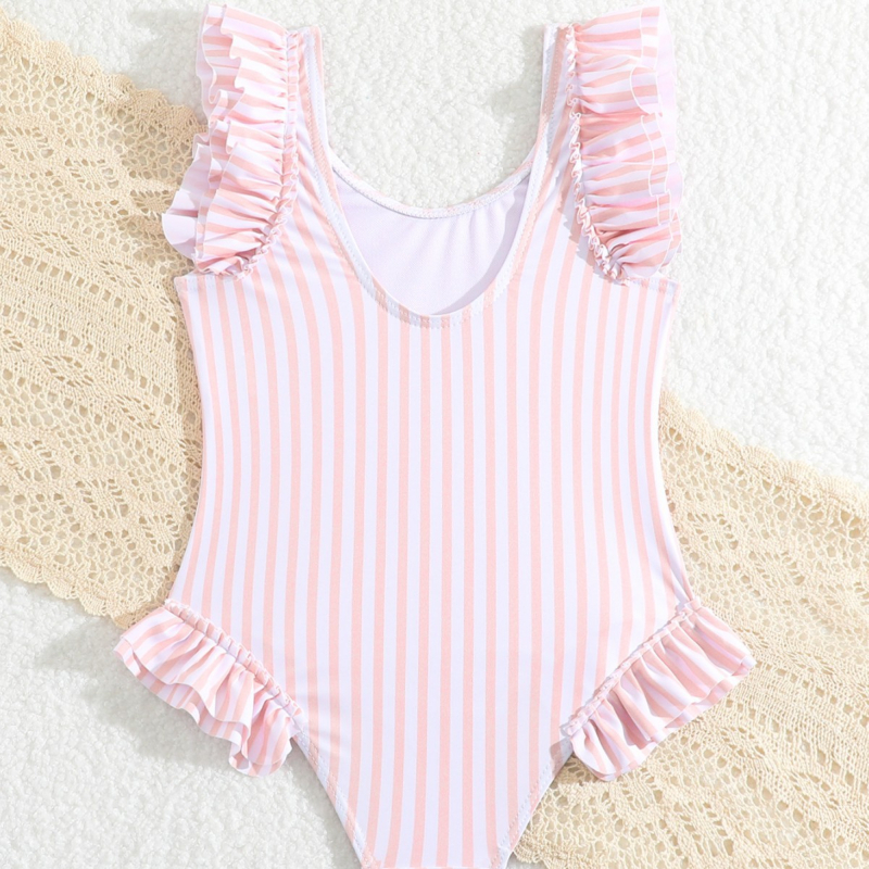 2025 Novi dječji jednodijelni kupaći kostim Dječji prekogranični djevojački ljetni jednodijelni prugasti kupaći kostim za djevojčice iz inozemne trgovine