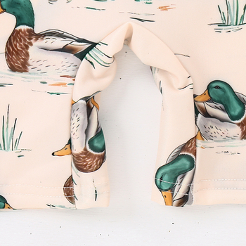 Παιδικό Μαγιό Ολόσωμο Μαγιό με Κινούμενα Σχέδια και Πάπια Μελάνι, Ολόσωμο Μαγιό με Φερμουάρ, Σκουφάκι Κολύμβησης για Νήπια