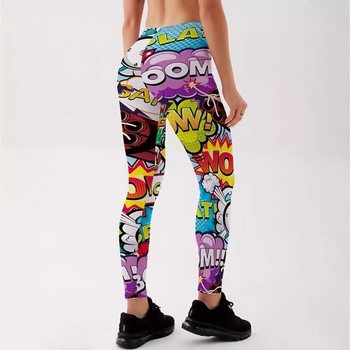 2024 Nové európske a americké cezhraničné potlačené farebné jogové nohavice Dámske športové bežecké fitness nohavice na zdvíhanie bokov, úzke nohavice