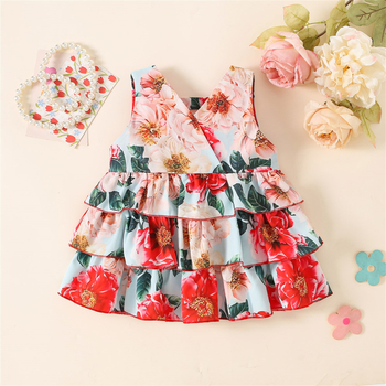 Φόρεμα μωρού καλοκαιρινό φόρεμα Εξωτερικό εμπόριο Διασυνοριακό μικρό κορίτσι σιφόν φούστα βρεφική φούστα κέικ δυτική φούστα κοριτσιών