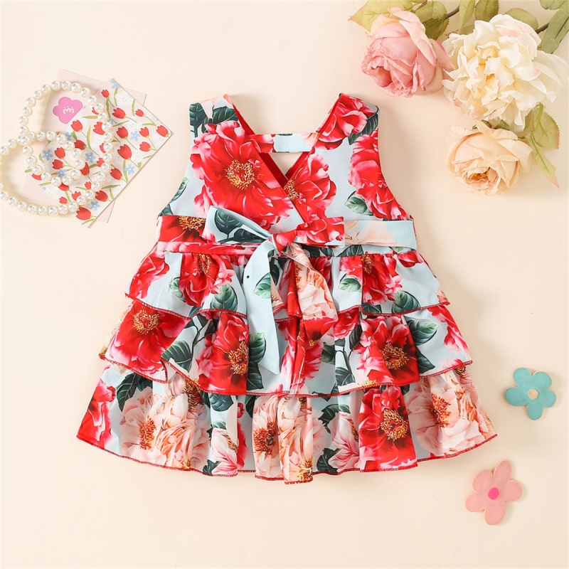 Letné šaty pre bábätká, zahraničný obchod, cezhraničná šifónová sukňa pre malé dievčatká, torta, sukňa pre dievčatá v západnej verzii