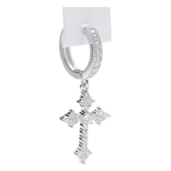 Σκουλαρίκια με σταυρό ζιργκόν για αγόρια, χιπ-χοπ μόδα, σχέδιο, αισθητική, νέα, niche, μονά σκουλαρίκια