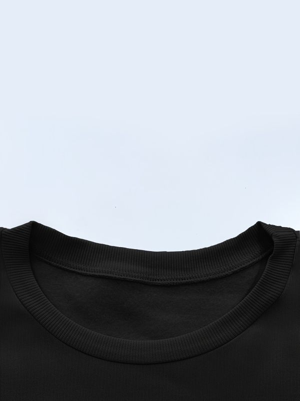 [Prekogranični europski kodeks] Majica s okruglim izrezom i printom crtanog konja, ležerna duga