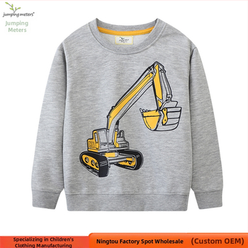 Момчешки пуловер с кръгла яка, моден европейски и американски стил, детски пуловер, скок, есен и зима, нов детски пуловер на склад, трансгранична доставка