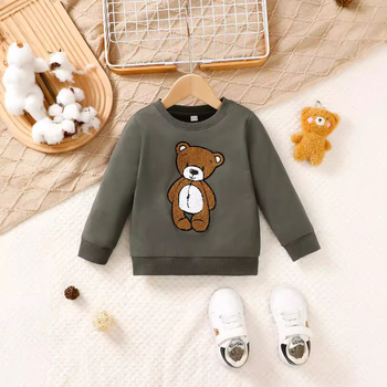 JOJO BEBE Euroopa ja Ameerika laste rõivad Sügis uus laste dressipluus, rätik, tikitud koomiksikaru, pikkade varrukatega poiste dressipluus