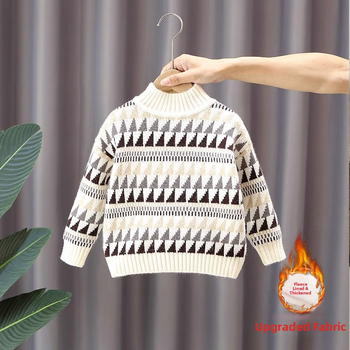 Πουλόβερ για αγόρια, φθινόπωρο και χειμώνας 2024, νέο δυτικό στυλ, ανδρικό κορεατικό στυλ εξωτερικής ένδυσης για παιδιά, πουλόβερ βάσης