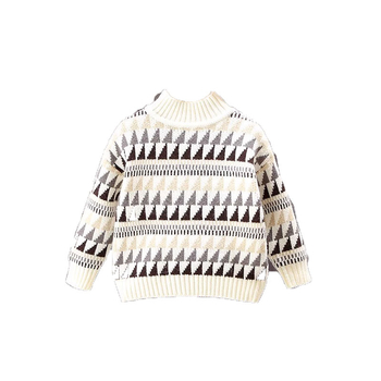 Πουλόβερ για αγόρια, φθινόπωρο και χειμώνας 2024, νέο δυτικό στυλ, ανδρικό κορεατικό στυλ εξωτερικής ένδυσης για παιδιά, πουλόβερ βάσης
