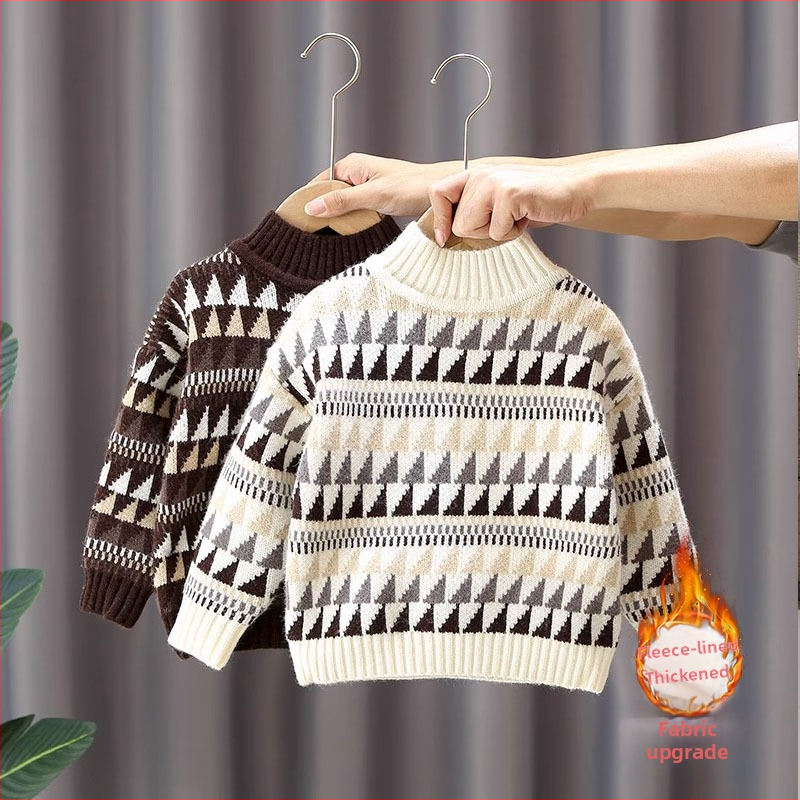 Dječji pulover za jesen i zimu 2024., novi zapadnjački stil, muška dječja gornja odjeća u korejskom stilu, dječja osnovna košulja