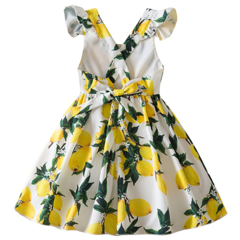 Νέο καλοκαιρινό φόρεμα για κορίτσια, χαριτωμένο φόρεμα πριγκίπισσας με μανίκια που πετάει, γιορτινό φόρεμα χωρίς στάμπα για κορίτσια