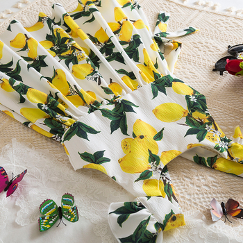 Νέο καλοκαιρινό φόρεμα για κορίτσια, χαριτωμένο φόρεμα πριγκίπισσας με μανίκια που πετάει, γιορτινό φόρεμα χωρίς στάμπα για κορίτσια