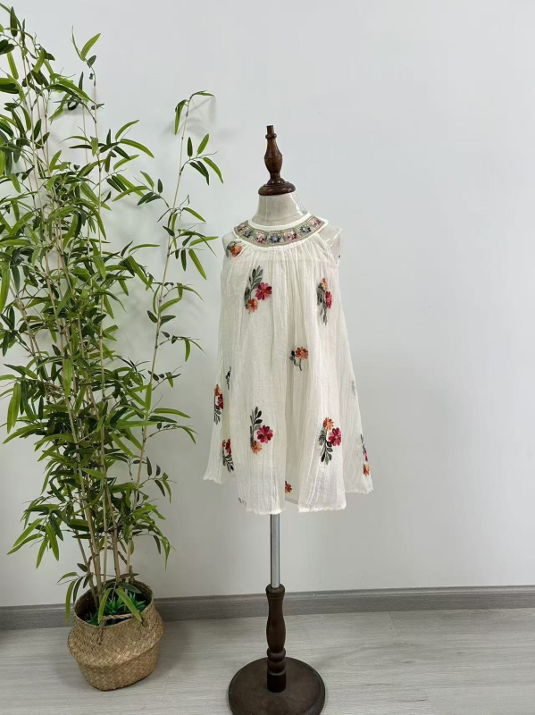 Letné dievčenské šaty 2025 Letné nové štýlové detské šaty s vestou, elegantné rozprávkové šaty