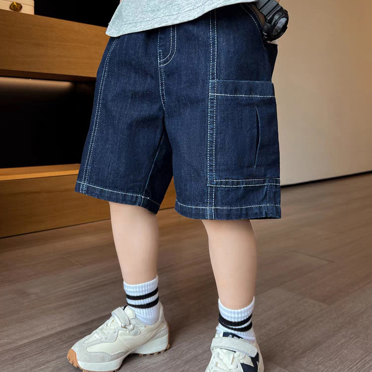 Îmbrăcăminte pentru copii, pantaloni, pantaloni de vară casual subțiri pentru copii, blugi 2024, pantaloni noi pentru băieți, care se potrivesc cu toate