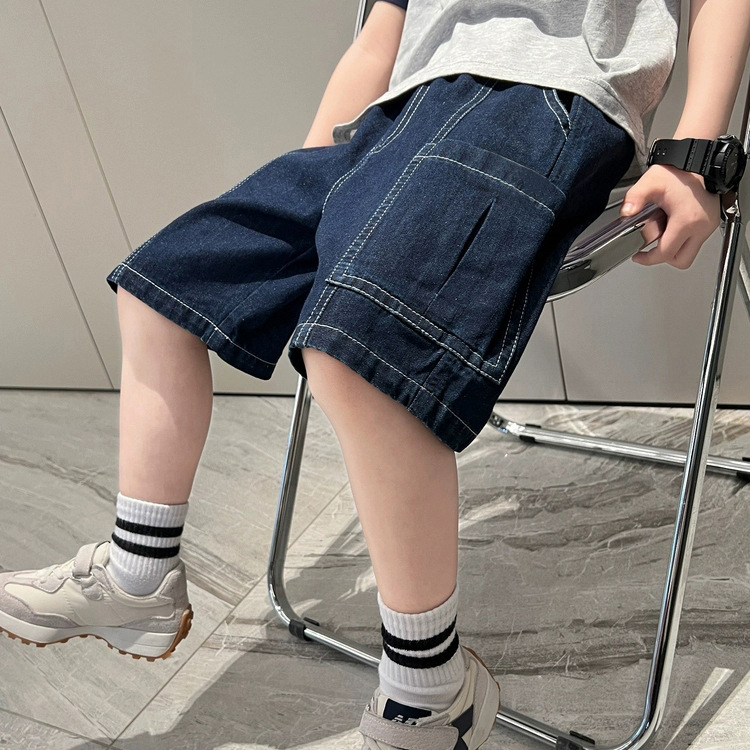 Lasteriided Poiste Püksid Püksid Suvised Vabaaja Õhukesed Laste Teksad 2024 Uued Poiste Kõik-Sobivad Püksid