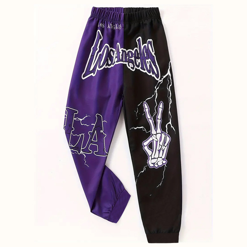 Tarpvalstybinis 3D skaitmeninis spausdinimas vyriškoms sportinėms laisvalaikio kelnėms, vyriškos mados rudens komplektas, sportinės kelnės pėdoms