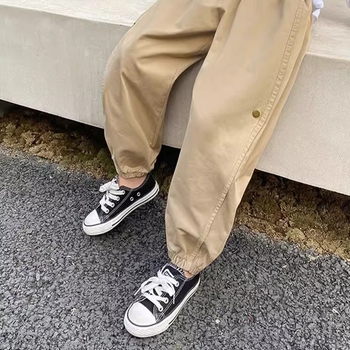 Φόρμες Χιπ-Χοπ Στυλ Χονγκ Κονγκ για Αγόρια και Κορίτσια Παιδικά Casual Παντελόνια Άνοιξη και Φθινόπωρο Χαλαρά Αθλητικά Παντελόνια Κορεάτικου Στυλ για Μεγάλα Παιδιά