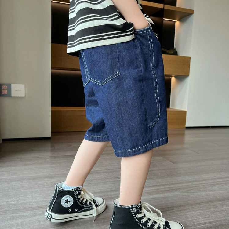 Lasteriided Poiste Püksid Püksid Suvised Õhukesed Laste Teksad Poiste Vabaajapüksid 2024 Uus Mood