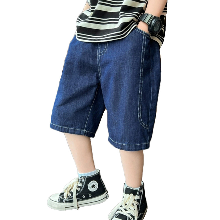 Lasteriided Poiste Püksid Püksid Suvised Õhukesed Laste Teksad Poiste Vabaajapüksid 2024 Uus Mood