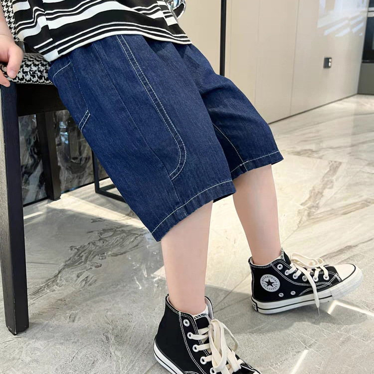 Lasteriided Poiste Püksid Püksid Suvised Õhukesed Laste Teksad Poiste Vabaajapüksid 2024 Uus Mood