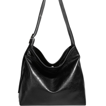 Madingas minkštos odos retro didelės talpos moteriškas pečių krepšys, 2024 m. naujas populiarus universalus krepšys per petį, laisvalaikio kibiro krepšys