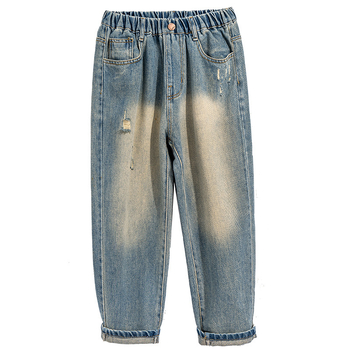 Παιδικά ρούχα για αγόρια, τζιν με τυπωμένα σχέδια, ανοιξιάτικα, νέα, μεσαία και μεγάλα παιδικά αγόρια, casual, όμορφα παντελόνια, ανοιξιάτικα και φθινοπωρινά παντελόνια