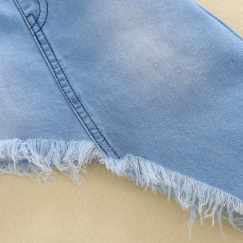 Εκρήξεις κοριτσιών καλοκαιρινό στράπλες τζιν τοπ ακανόνιστη φούστα τζιν σε απόθεμα εργοστάσιο άμεση μια γενιά μαλλιών