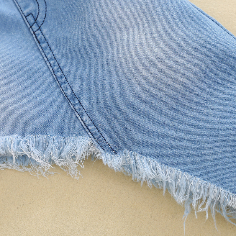 Letný dievčenský oblek Explosions bez ramienok, džínsový top, nepravidelná džínsová sukňa, skladom z továrne, priamo z generácie vlasov