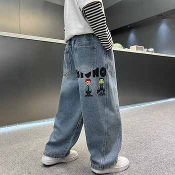 Παιδικά παντελόνια για αγόρια, ανοιξιάτικα 2025, τζιν Fried Street, νέας τεχνολογίας, για αγόρια, άνοιξη και φθινόπωρο