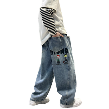 Παιδικά παντελόνια για αγόρια, ανοιξιάτικα 2025, τζιν Fried Street, νέας τεχνολογίας, για αγόρια, άνοιξη και φθινόπωρο