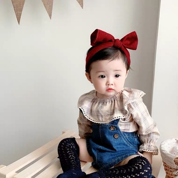 Κορεάτικο στυλ άνοιξη νέο βρεφικό χαριτωμένο τζιν παντελόνι με τιράντες δυτικού τύπου ρυθμιζόμενο σορτς ολόσωμη φόρμα