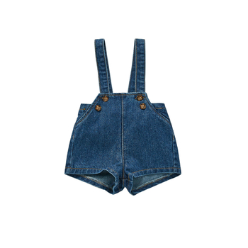 Κορεάτικο στυλ άνοιξη νέο βρεφικό χαριτωμένο τζιν παντελόνι με τιράντες δυτικού τύπου ρυθμιζόμενο σορτς ολόσωμη φόρμα