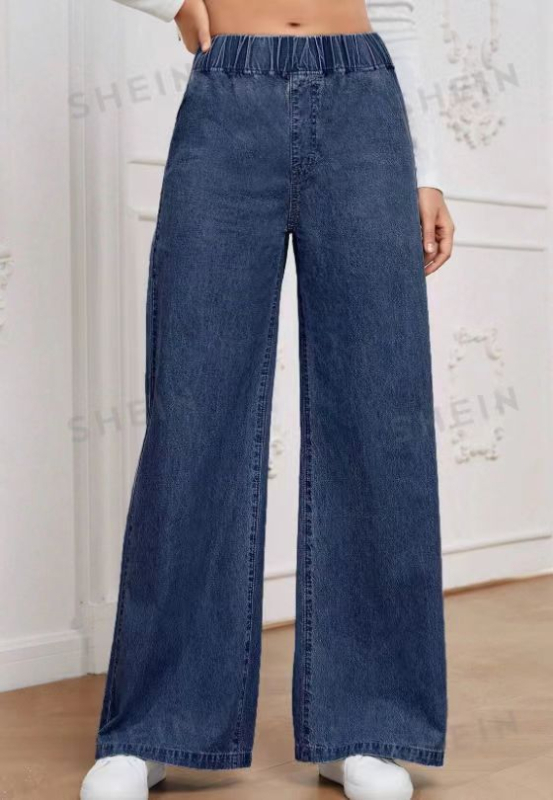 D39 Europsko-američke plave traperice za žene, široke hlače za mršavljenje, 25m