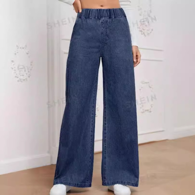 D39 Europsko-američke plave traperice za žene, široke hlače za mršavljenje, 25m