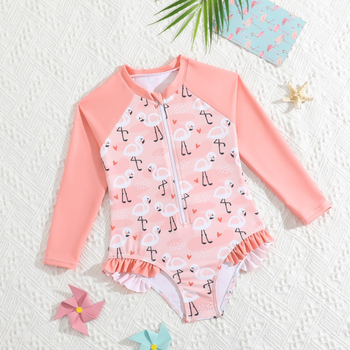 Laste ujumisriided tüdrukutele suured, väikesed ja keskmise suurusega laste ujumisriided väikesed värske pitsiga multifilmidega kuumaveeallikatega tüdrukute beebiujumisriided