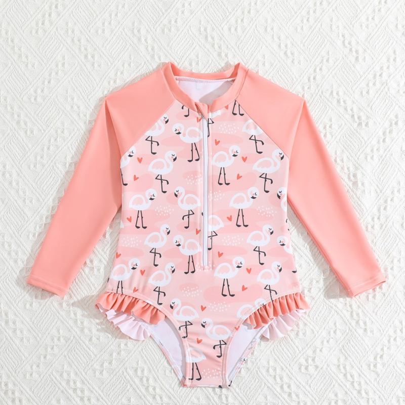 Laste ujumisriided tüdrukutele suured, väikesed ja keskmise suurusega laste ujumisriided väikesed värske pitsiga multifilmidega kuumaveeallikatega tüdrukute beebiujumisriided